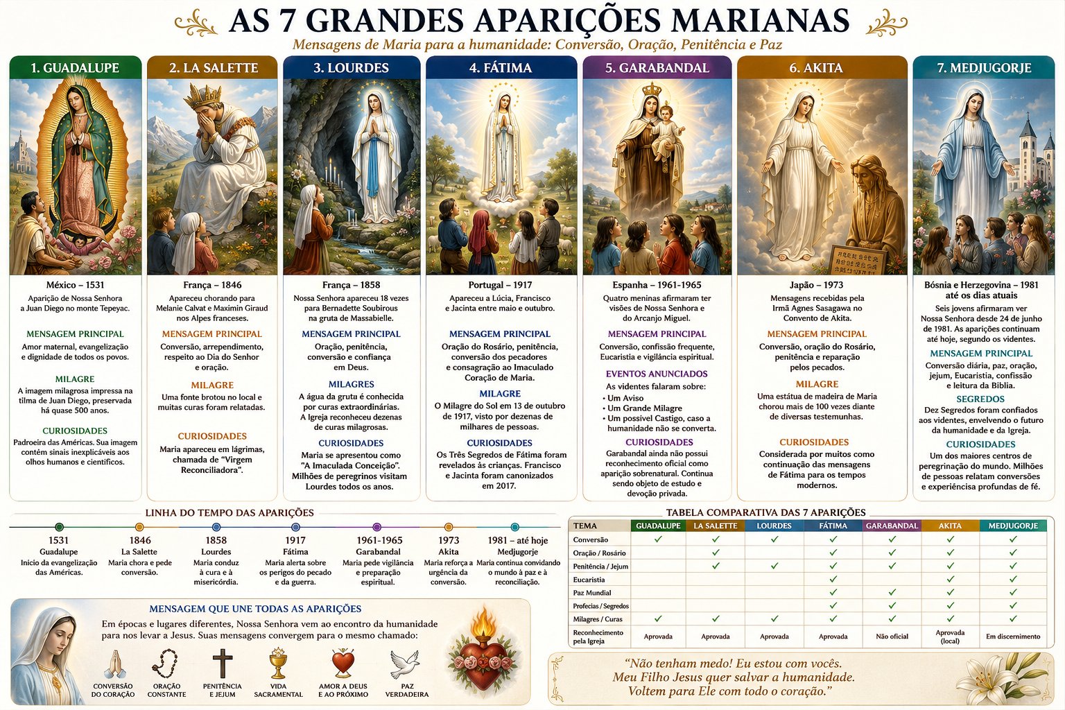 As 7 Grandes Aparições Marianas
