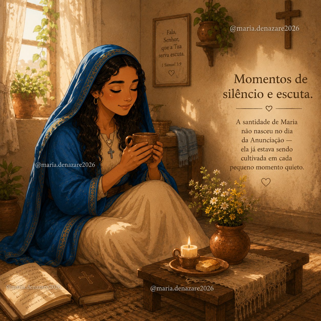Maria em silêncio com Deus