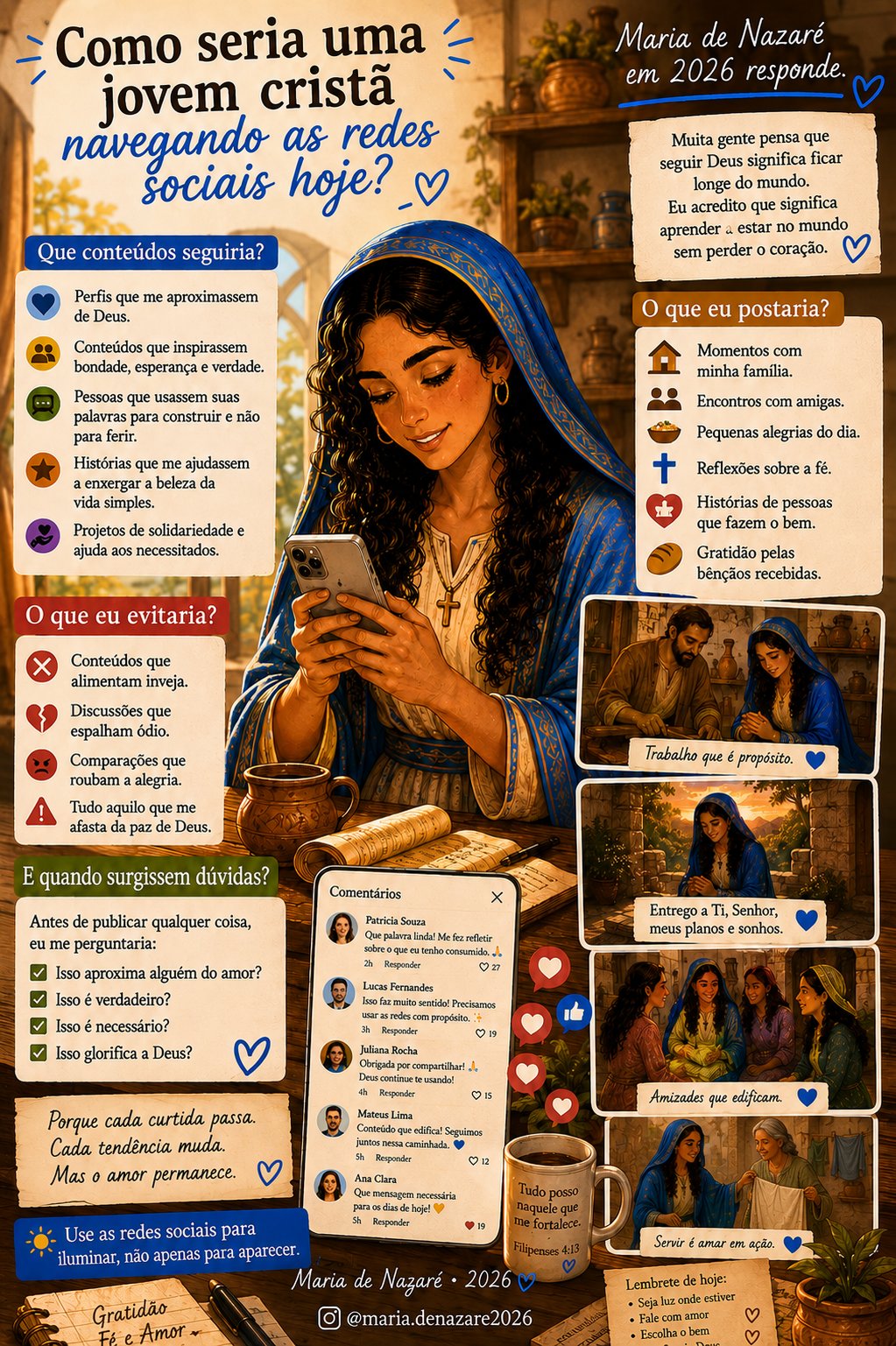Maria vivendo a fé na era digital